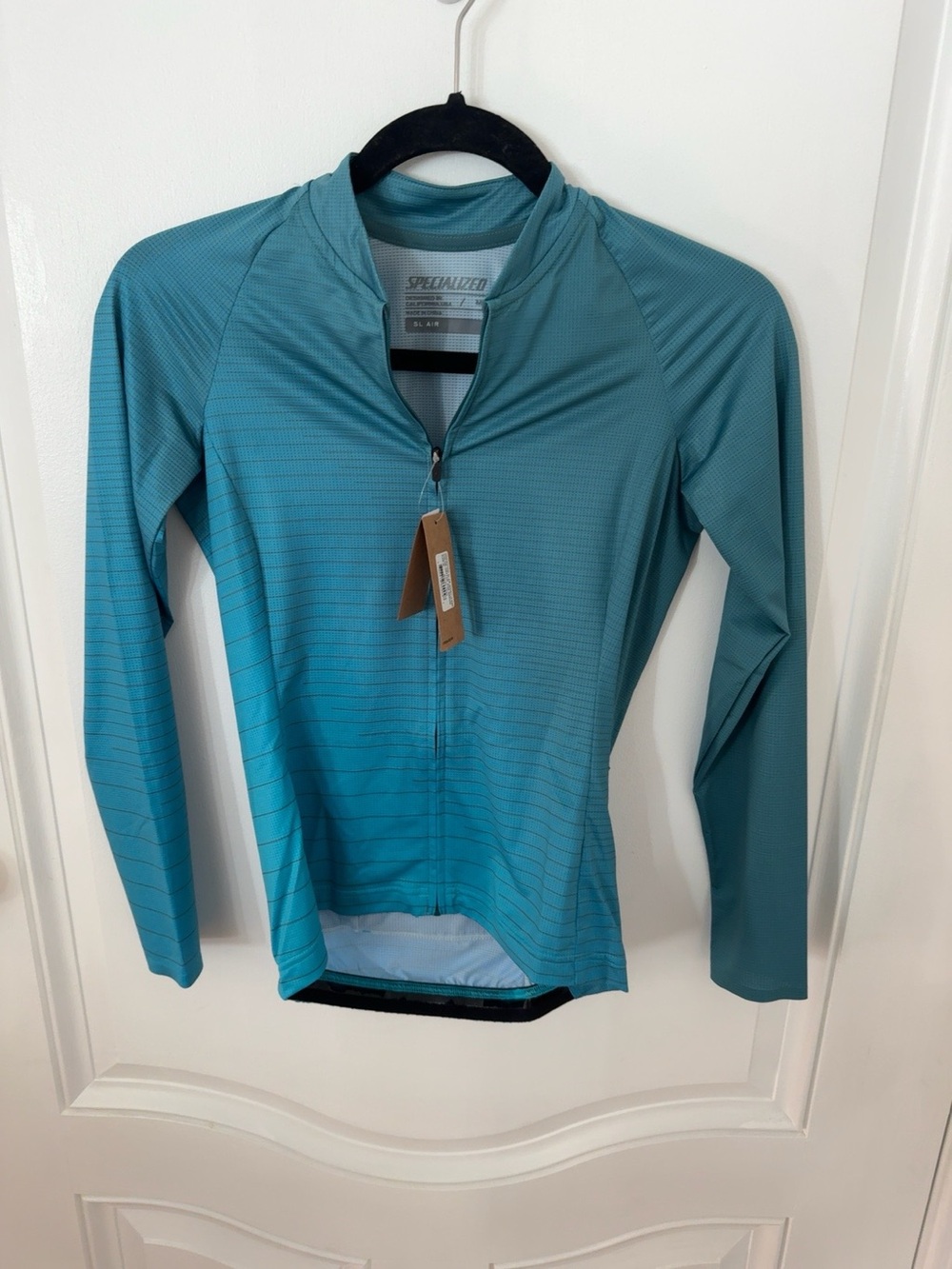 Specialized SL Air Women Cycling Jersey Medium Aqua Arrow UPF 30 Bike Shirt NWT - Picture 6 of 8